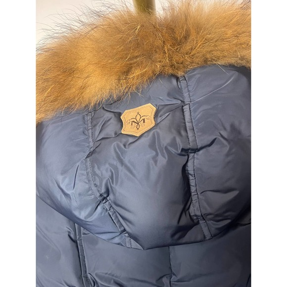 Mackage Kay-F Navy and Black Heavy Down Hooded Jacket Sz. M - Picture 8 of 12
